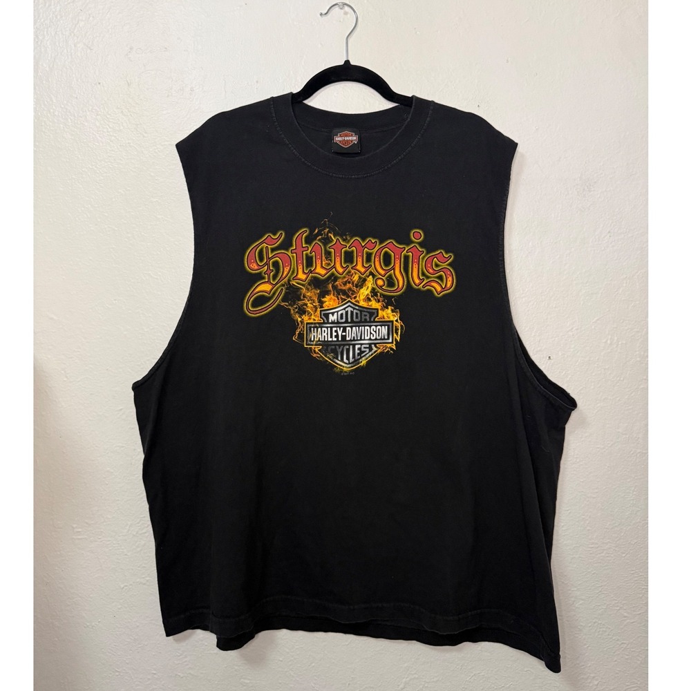 Harley Davidson Sturgis 2011 Men's 3XL Muscle Shirt Black Biker Motorcycle